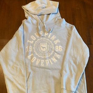 Pink Hoodie, Light blue hoodie, oversized, Medium